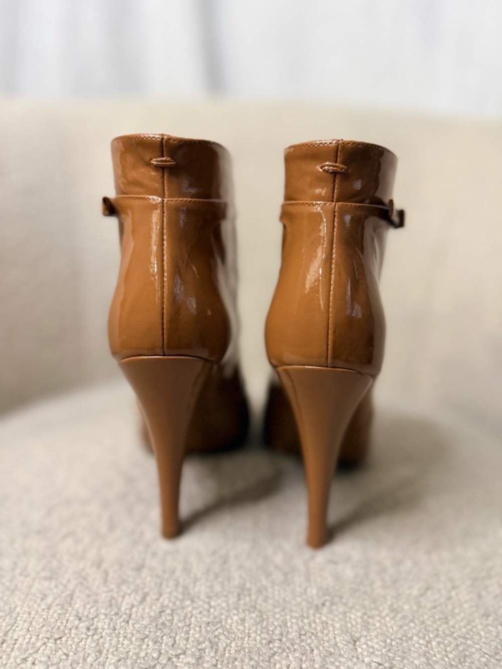 Maison Martin Margiela Caramel Patent Leather Stiletto Booties - US 6 (36.5) - Picture 5 of 6